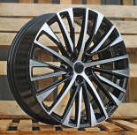 Alu kola Racing Line Y1118, 20x8 5x114.3 ET30, černá + leštění (zátěžová)