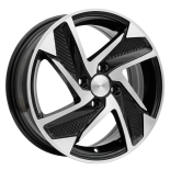 Alu kola Racing Line Y1169, 15x6 4x100 ET48, černá + leštění