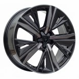 Alu kola Racing Line Y1187, 17x7 5x108 ET44, černá + tmavé leštění