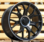 Alu kola Racing Line Y1188, 18x8 5x112 ET38, černá matná + leštěný límec