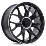 Alu kola Racing Line Y1188, 20x8.5 5x112 ET38, černá matná + leštěný límec (zátěžová)