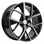 Alu kola Racing Line Y1196, 19x8.5 5x112 ET38, černá + leštění (zátěžová)