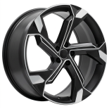 Alu kola Racing Line Y1201, 20x9 5x112 ET38, černá matná + leštění