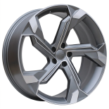 Alu kola Racing Line Y1201, 21x9 5x112 ET36, šedivá + leštění