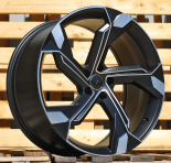 Alu kola Racing Line Y1201, 21x9.5 5x112 ET36, černá matná + leštění (zátěžová)