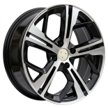 Alu kola Racing Line Y1206, 17x7 4x108 ET25, černá + leštění
