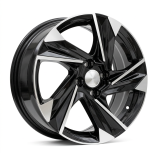 Alu kola Racing Line Y1220, 16x6.5 4x100 ET45, černá + leštění