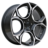 Alu kola Racing Line Y1232, 17x7.5 5x112 ET45, černá + leštění