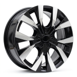 Alu kola Racing Line Y1248, 17x7 5x108 ET45, černá + leštění
