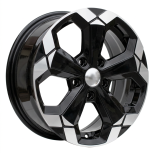 Alu kola Racing Line Y1274, 16x6.5 5x114.3 ET33, černá + leštění