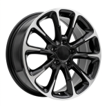 Alu kola Racing Line Y1281, 17x7 5x110 ET40, černá + leštění