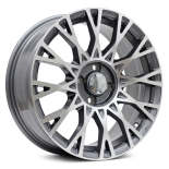 Alu kola Racing Line Y1283, 16x6.5 4x98 ET35, šedivá + leštění