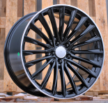 Alu kola Racing Line Y5909B, 20x8.5 5x112 ET34.5, černá + leštěný límec (zátěžová)