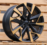 Alu kola Racing Line YF0443, 18x8 5x112 ET40, černá matná + měděná barva leštění
