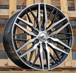 Alu kola Racing Line YF0453, 19x8 6x120 ET48, černá + leštění (zátěžová)