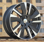 Alu kola Racing Line YF1152, 18x7 4x108 ET35, černá matná + leštění