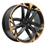 Alu kola Racing Line YF3005, 20x8.5 5x112 ET38, černá matná + měděná barva leštění (zátěžová)