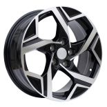 Alu kola Racing Line YF5700, 17x7 5x114.3 ET43.5, černá + leštění