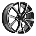 Alu kola Racing Line YF5708, 20x8.5 5x108 ET45, černá + leštění (zátěžová)