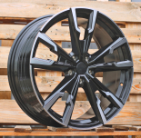 Alu kola Racing Line YF5710, 20x8 5x112 ET46, černá + leštění