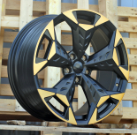 Alu kola Racing Line YF5717, 18x8 5x112 ET38, černá matná + měděná barva leštění