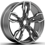 Alu kola Racing Line YF5718, 19x7.5 5x112 ET32, černá + leštění