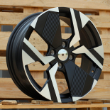Alu kola Racing Line YF6148, 17x6.5 4x108 ET32, černá matná + leštění