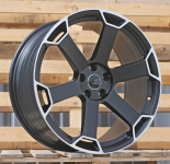 Alu kola Racing Line YF6149, 21x9 5x112 ET30, černá matná + leštěný límec (zátěžová)