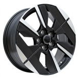 Alu kola Racing Line YF6158, 17x7 4x108 ET32, černá matná + leštění