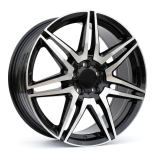 Alu kola Racing Line YF7075, 19x8 5x112 ET52, černá + leštění (zátěžová)