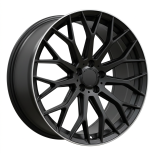 Alu kola Racing Line YS1180, 19x8 5x112 ET35, černá matná + leštěný límec (zátěžová)