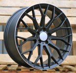 Alu kola Racing Line YS1180, 19x8 5x112 ET40, černá matná + leštěný límec (zátěžová)