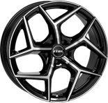 Alu kola RIAL SALENTO, 18x8 5x114.3 ET40, černá lesklá + leštění