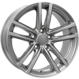 Alu kola RIAL X10, 18x8 5x120 ET34, šedivá lesklá