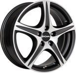 Alu kola RONAL R56, 17x7 5x112 ET45, černá matná + leštění