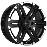Alu kola SUPER METAL COMPASS, 18x8.5 6x139.7 ET20, černá matná + leštěný límec (zátěžová)