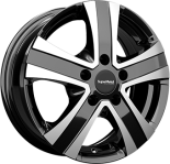 Alu kola SUPER METAL HAMMER, 15x6 5x118 ET68, černá lesklá + leštění (zátěžová)