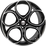 Alu kola TecnoMagnesio JUNIOR, 19x8 5x110 ET37, černá + leštění