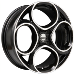 Alu kola TecnoMagnesio JUNIOR 4, 17x6.5 4x108 ET32, černá + leštění