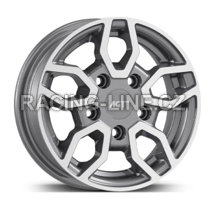 Alu kola AGT 10093, 10x6 5x112 ET-4, šedivá + leštění
