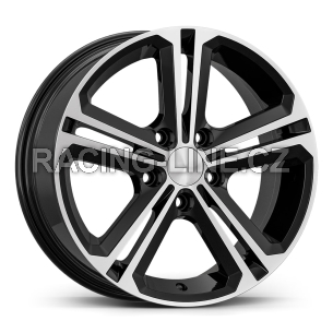 Alu kola AGT 16291, 16x7 5x112 ET40, černá + leštění