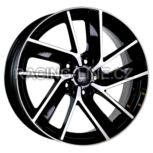 Alu kola AGT 17128, 17x7 5x100 ET40, černá + leštění