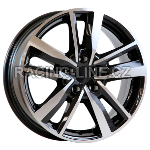Alu kola AGT 17226, 17x7 5x114.3 ET40, černá + leštění