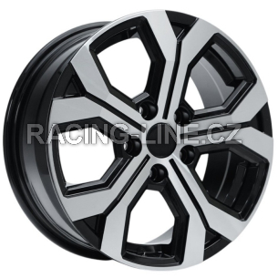 Alu kola AGT 17260, 17x6.5 5x114.3 ET40, černá + leštění
