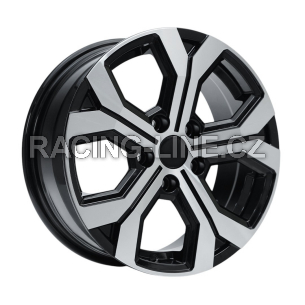 Alu kola AGT 17260, 17x6.5 5x114.3 ET40, černá + leštění