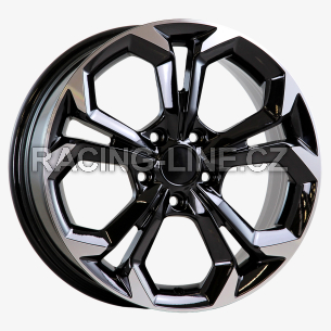 Alu kola AGT 17262, 17x7 5x114.3 ET40, černá + leštění