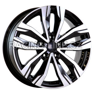 Alu kola AGT 17276, 17x7 5x114.3 ET40, černá + leštění