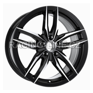 Alu kola AGT 18172, 18x8 5x108 ET45, černá + leštění