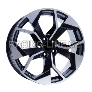 Alu kola AGT 18252, 18x8 5x112 ET35, černá + leštění