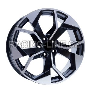 Alu kola AGT 18252, 18x8 5x112 ET35, černá matná + leštění